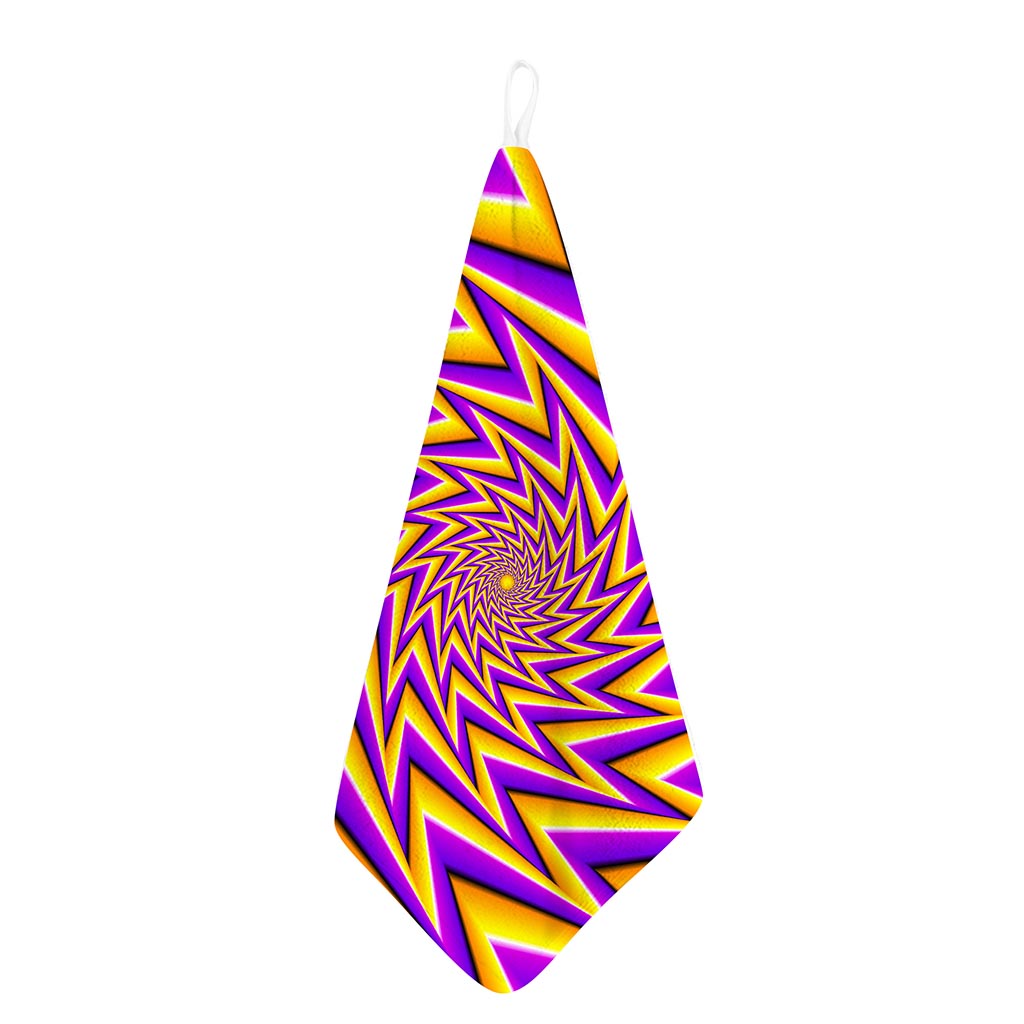 Yellow Big Bang Moving Optical Illusion Hand Towel
