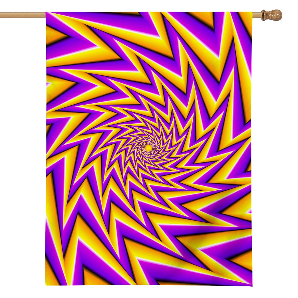 Yellow Big Bang Moving Optical Illusion House Flag