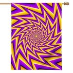 Yellow Big Bang Moving Optical Illusion House Flag