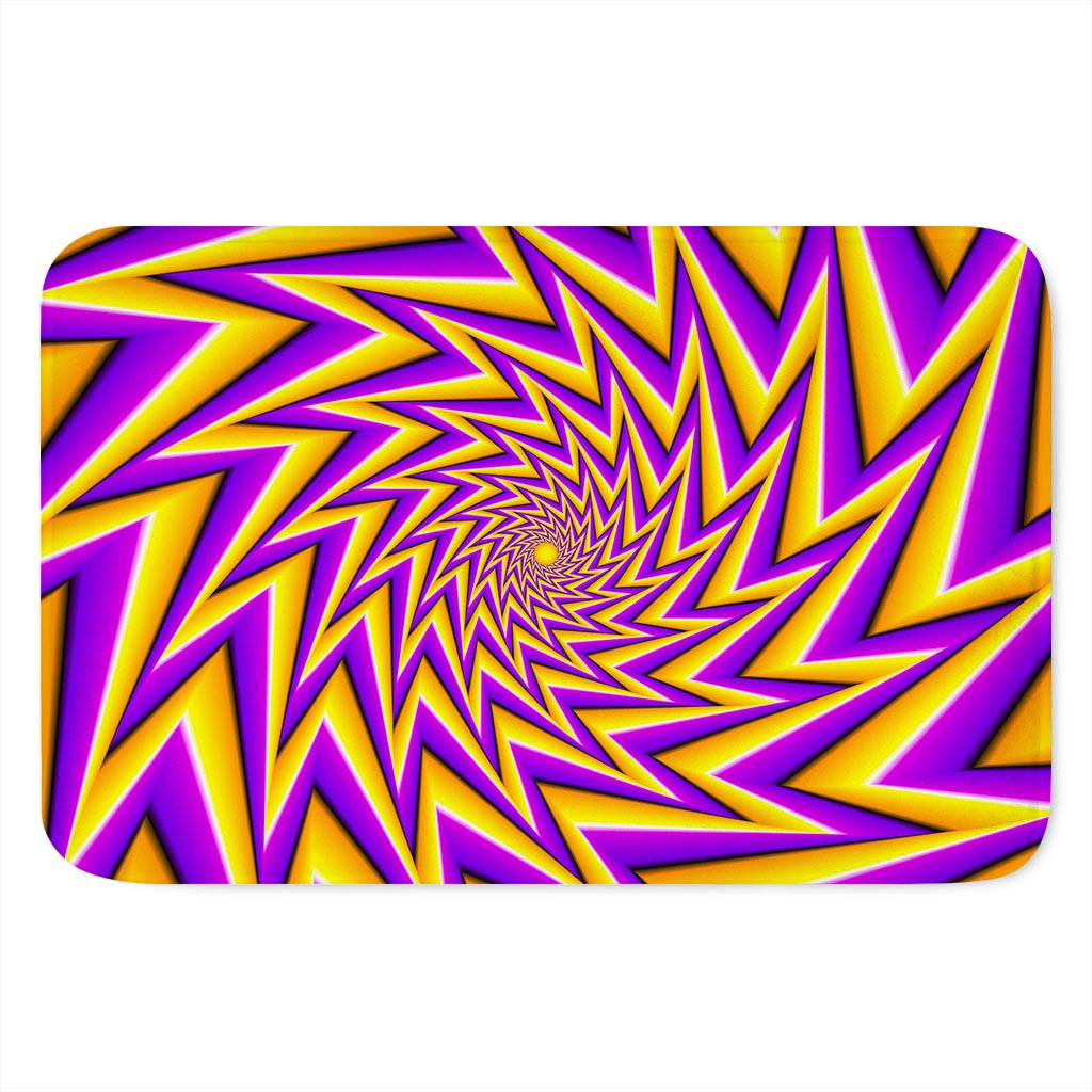Yellow Big Bang Moving Optical Illusion Indoor Door Mat