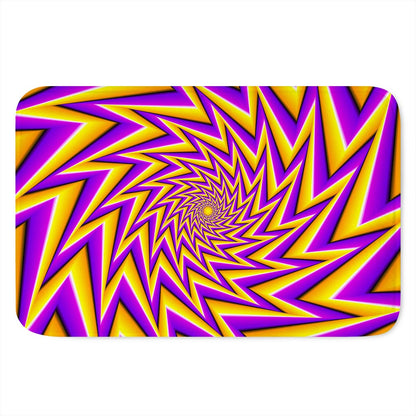 Yellow Big Bang Moving Optical Illusion Indoor Door Mat