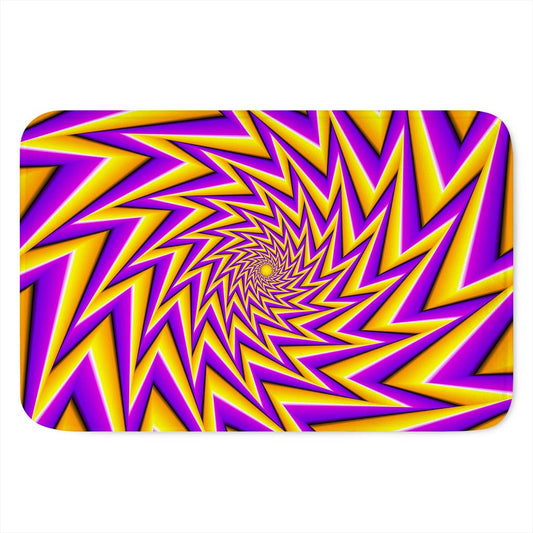 Yellow Big Bang Moving Optical Illusion Indoor Door Mat