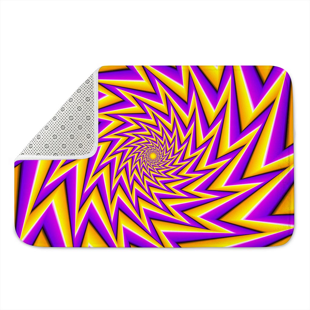 Yellow Big Bang Moving Optical Illusion Indoor Door Mat