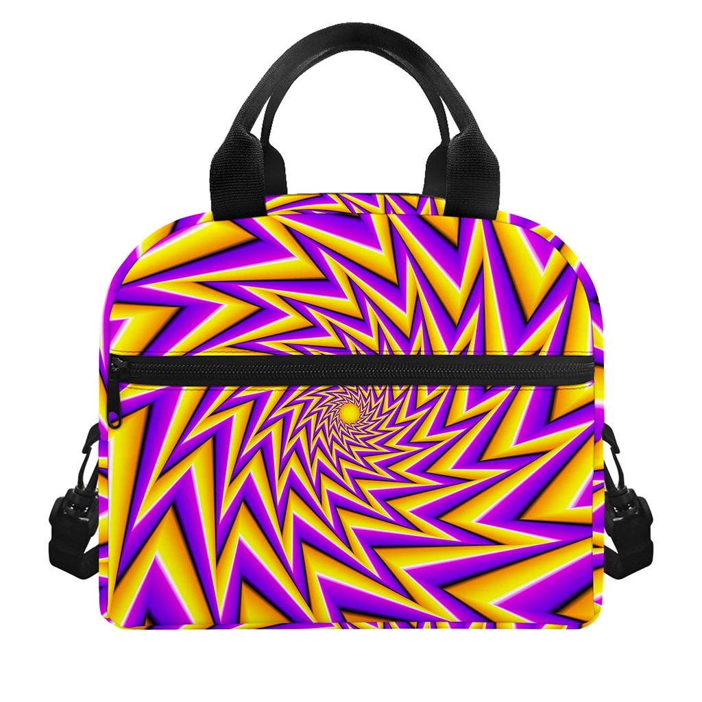 Yellow Big Bang Moving Optical Illusion Insulated Lunch Bag
