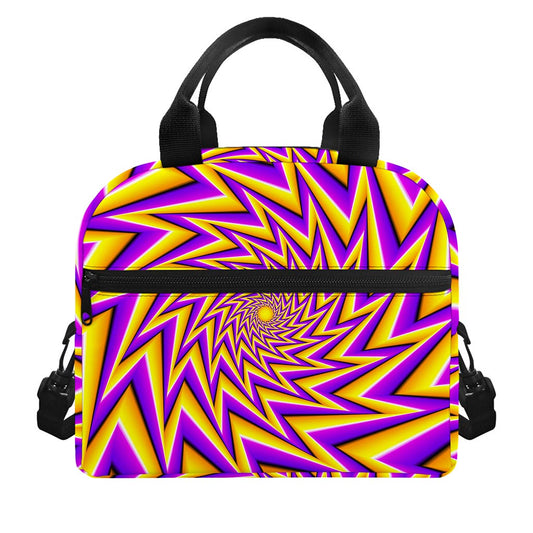 Yellow Big Bang Moving Optical Illusion Insulated Lunch Bag