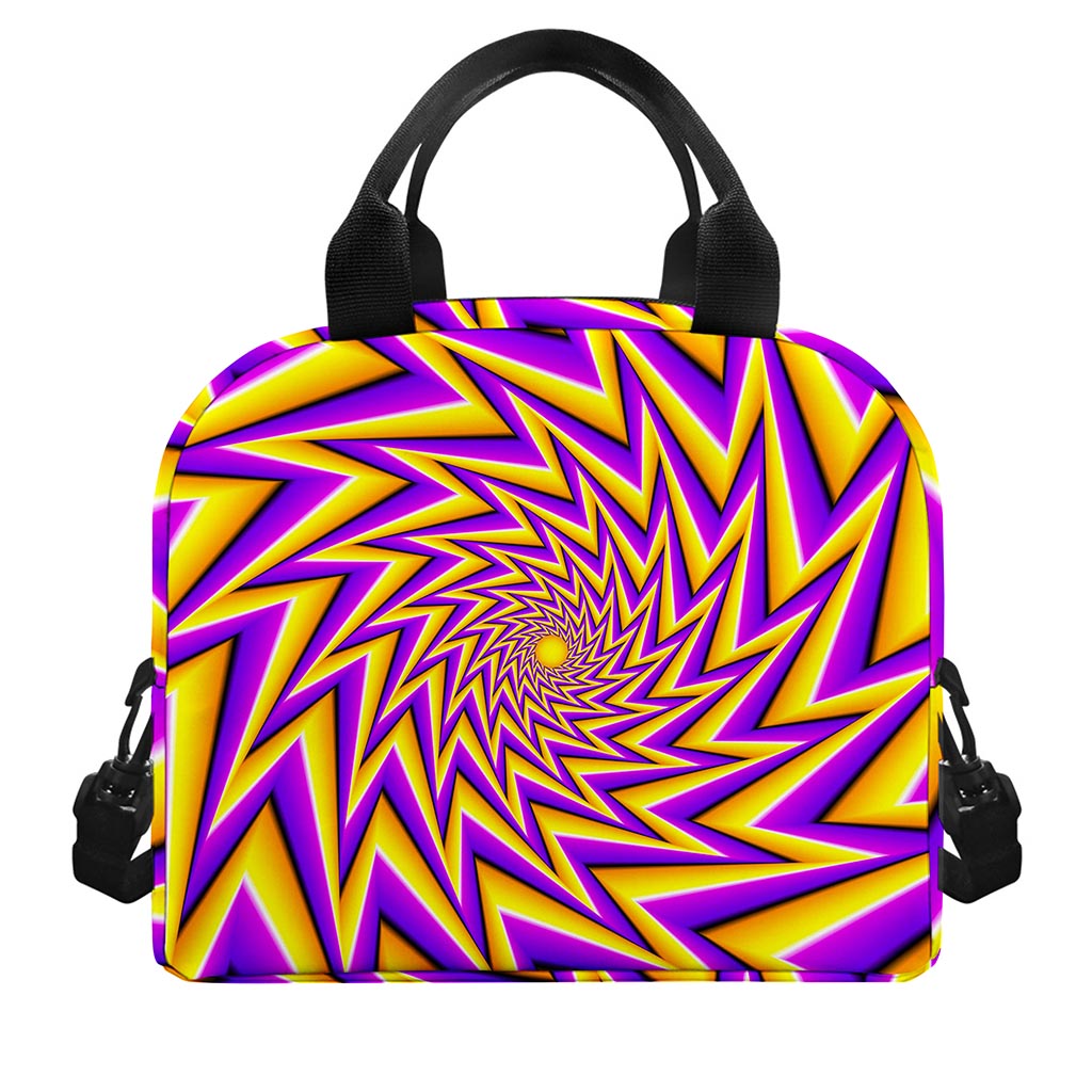Yellow Big Bang Moving Optical Illusion Insulated Lunch Bag