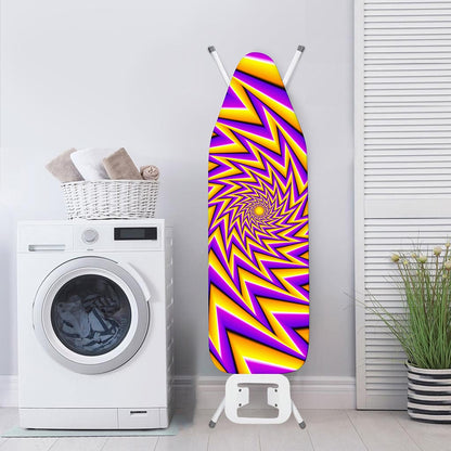 Yellow Big Bang Moving Optical Illusion Ironing Board Cover