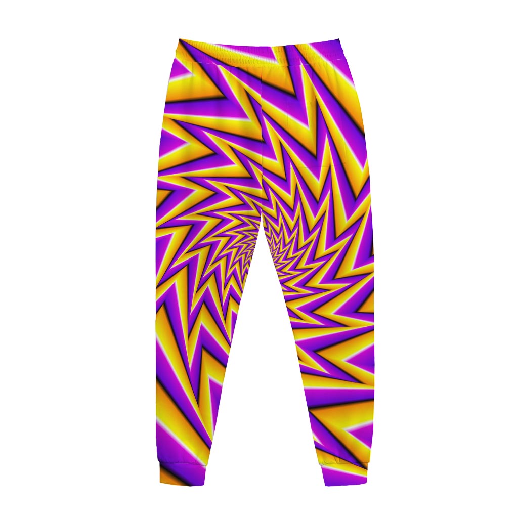 Yellow Big Bang Moving Optical Illusion Jogger Pants