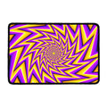 Yellow Big Bang Moving Optical Illusion Kitchen Mat