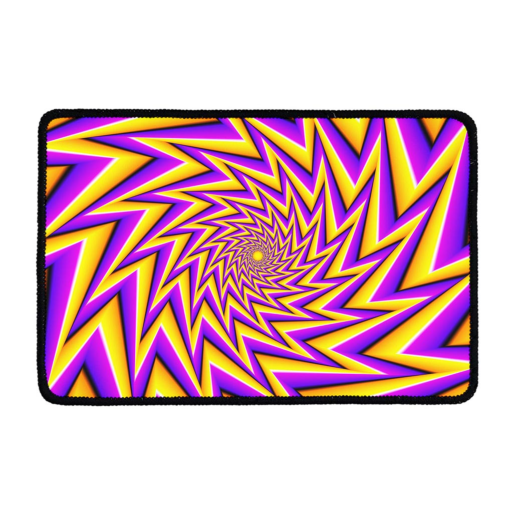 Yellow Big Bang Moving Optical Illusion Kitchen Mat