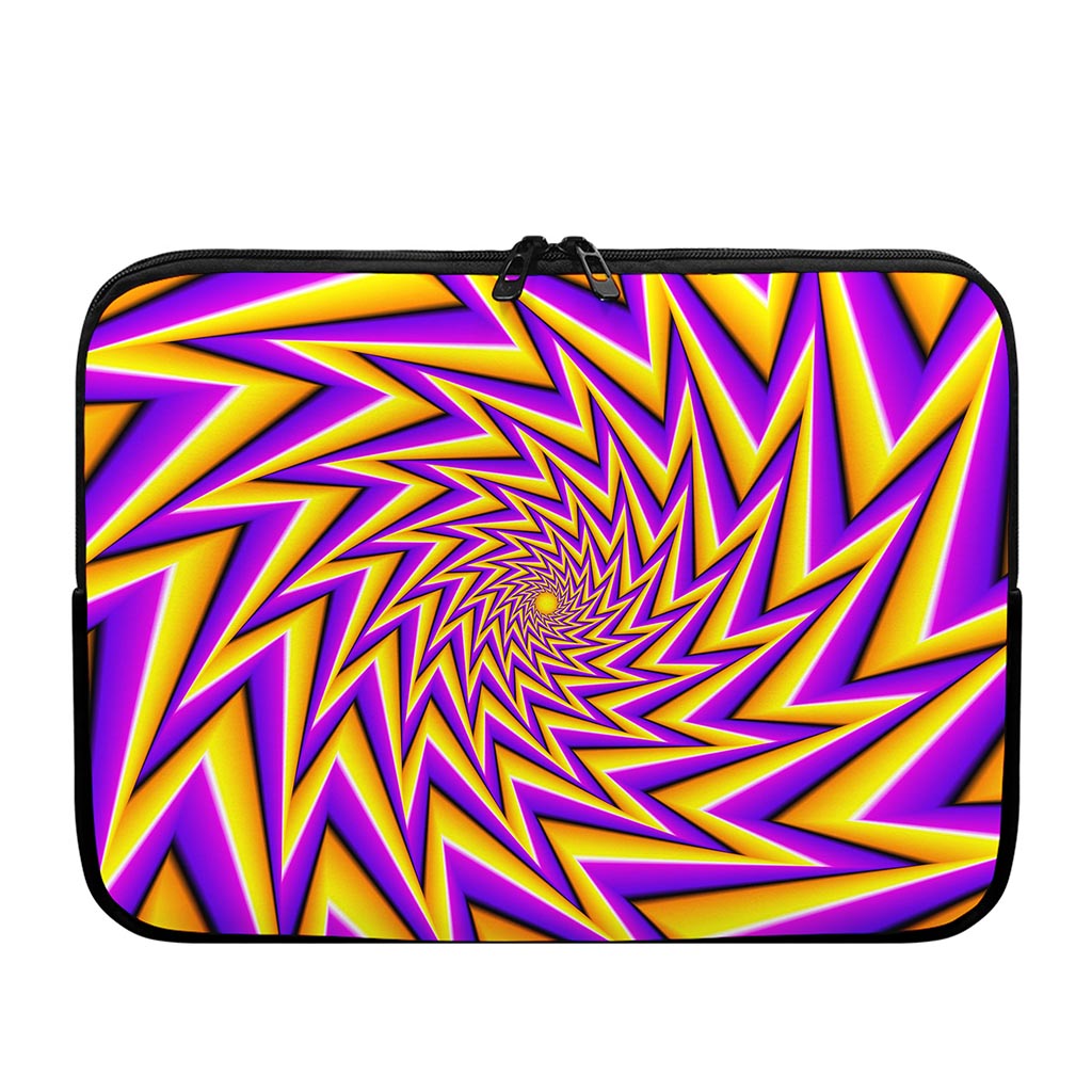 Yellow Big Bang Moving Optical Illusion Laptop Sleeve