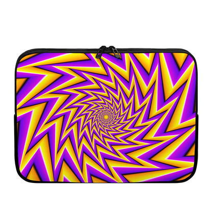 Yellow Big Bang Moving Optical Illusion Laptop Sleeve