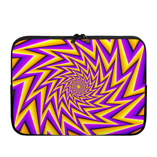 Yellow Big Bang Moving Optical Illusion Laptop Sleeve