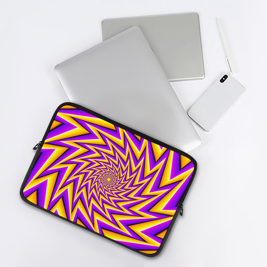 Yellow Big Bang Moving Optical Illusion Laptop Sleeve
