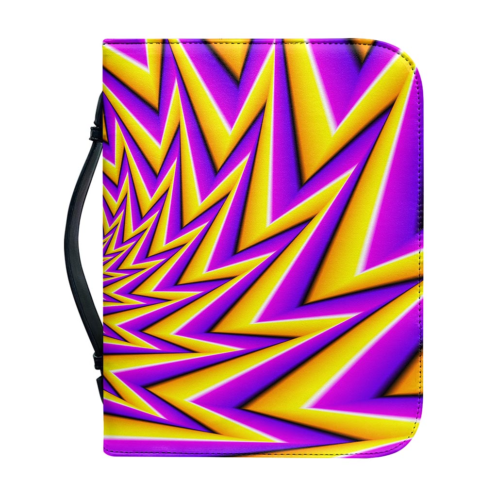 Yellow Big Bang Moving Optical Illusion Leather Bible Cover