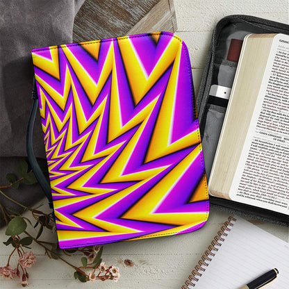 Yellow Big Bang Moving Optical Illusion Leather Bible Cover
