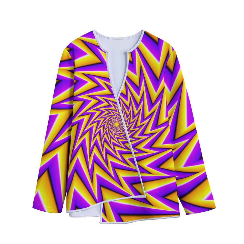 Yellow Big Bang Moving Optical Illusion Long Sleeve Short Coat