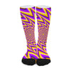 Yellow Big Bang Moving Optical Illusion Long Socks