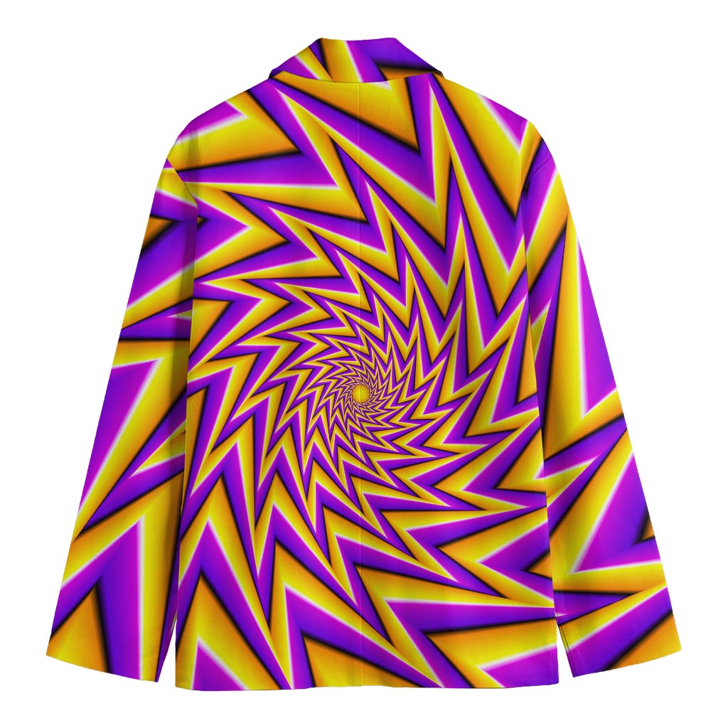 Yellow Big Bang Moving Optical Illusion Men's Blazer