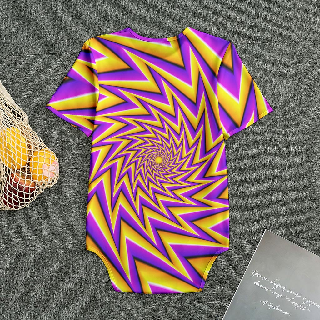 Yellow Big Bang Moving Optical Illusion Men's Bodysuit