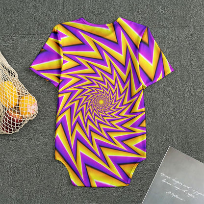 Yellow Big Bang Moving Optical Illusion Men's Bodysuit