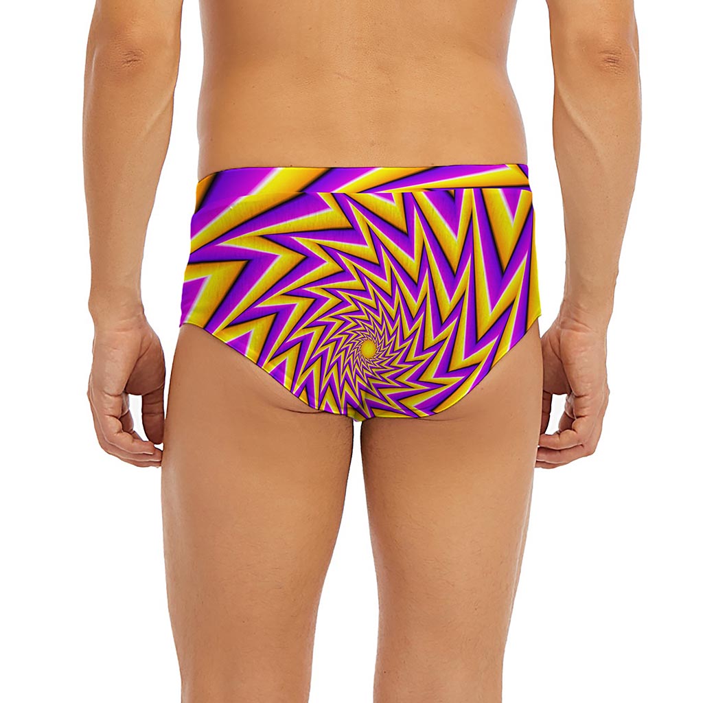 Yellow Big Bang Moving Optical Illusion Men's Briefs