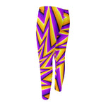 Yellow Big Bang Moving Optical Illusion Men's Compression Pants