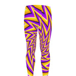 Yellow Big Bang Moving Optical Illusion Men's leggings