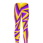 Yellow Big Bang Moving Optical Illusion Men's leggings