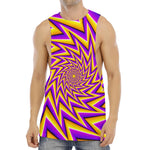 Yellow Big Bang Moving Optical Illusion Men's Muscle Tank Top