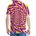 Yellow Big Bang Moving Optical Illusion Men's Polo Shirt