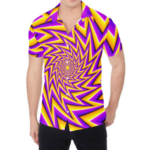 Yellow Big Bang Moving Optical Illusion Men's Shirt