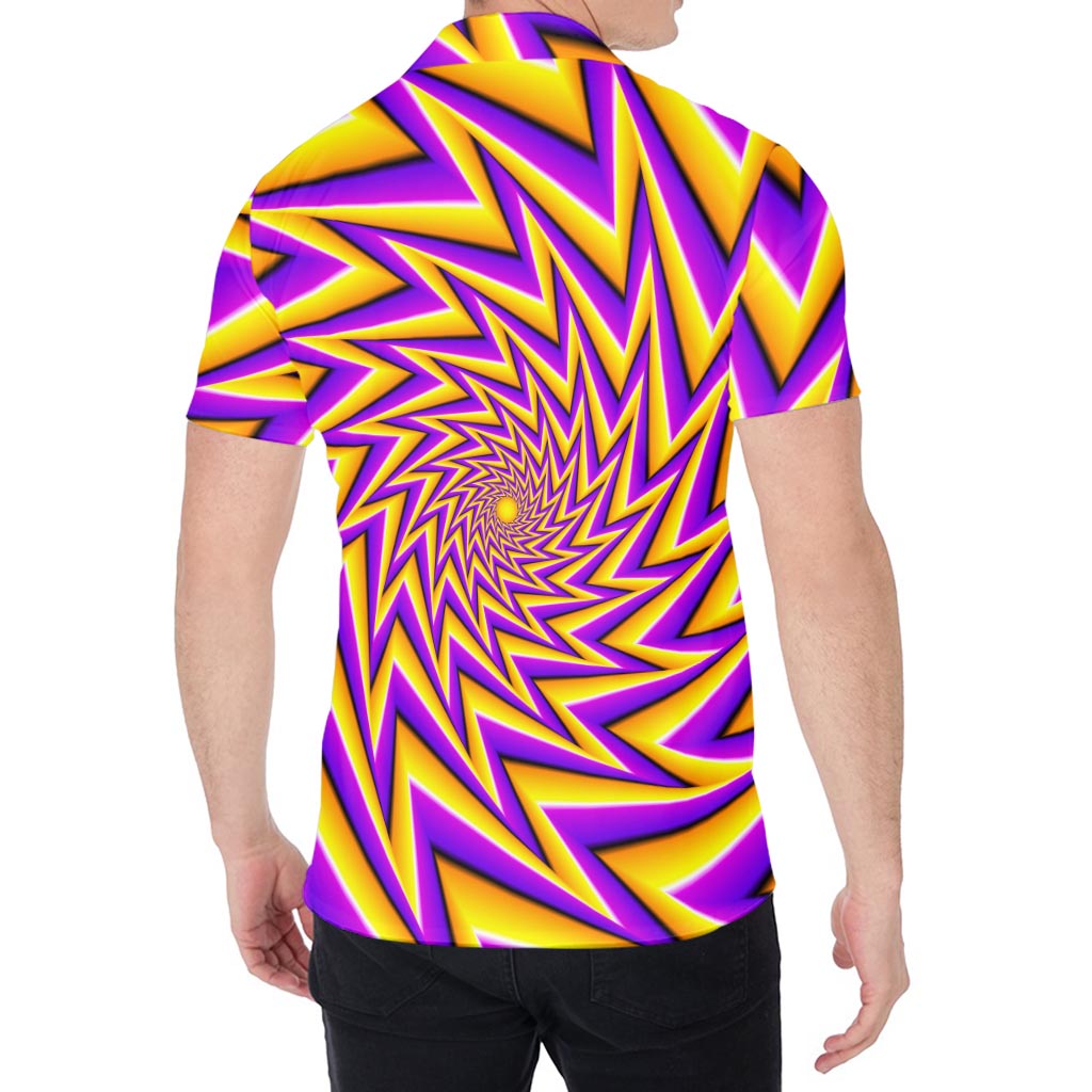 Yellow Big Bang Moving Optical Illusion Men's Shirt