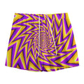 Yellow Big Bang Moving Optical Illusion Mesh Shorts