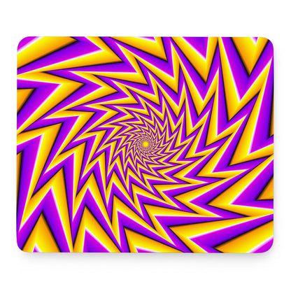 Yellow Big Bang Moving Optical Illusion Mouse Pad