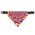 Yellow Big Bang Moving Optical Illusion Over The Collar Dog Bandana