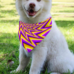 Yellow Big Bang Moving Optical Illusion Over The Collar Dog Bandana