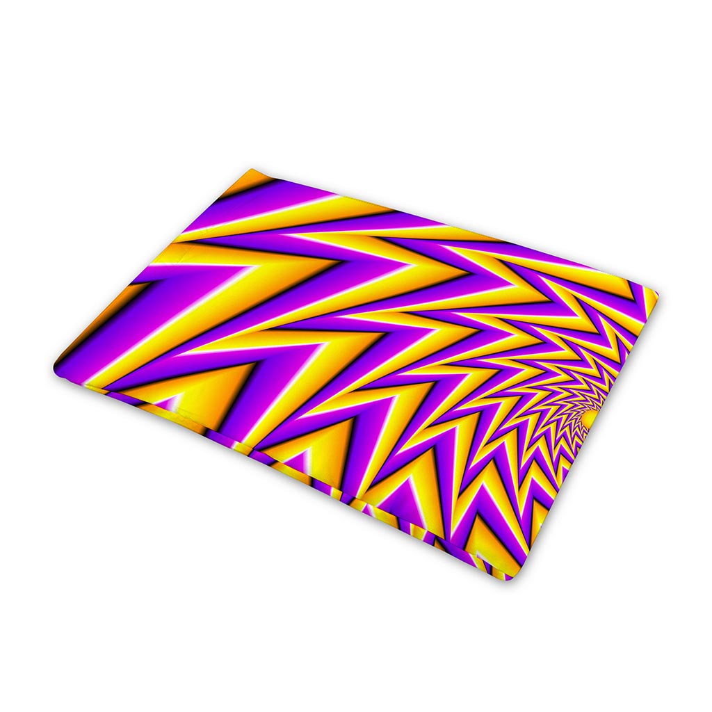 Yellow Big Bang Moving Optical Illusion Pet Cooling Mat Cover