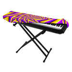 Yellow Big Bang Moving Optical Illusion Piano Keyboard Cover