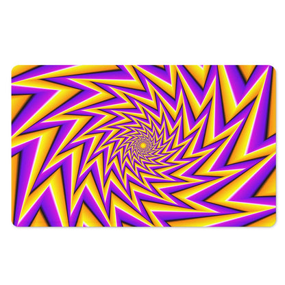 Yellow Big Bang Moving Optical Illusion Polyester Doormat