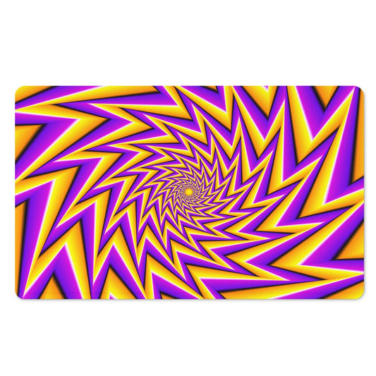 Yellow Big Bang Moving Optical Illusion Polyester Doormat