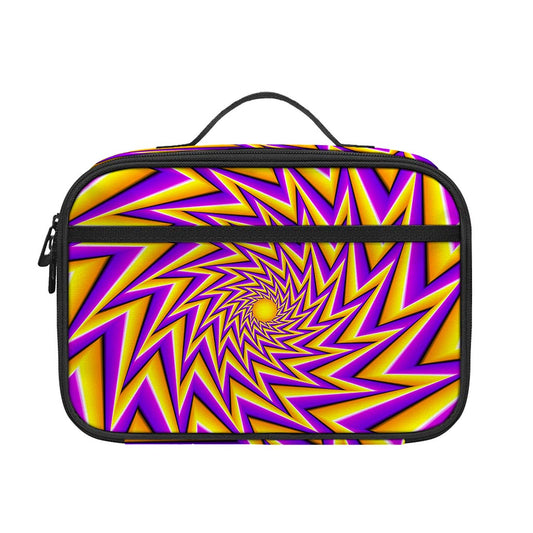 Yellow Big Bang Moving Optical Illusion Portable Lunch Bag