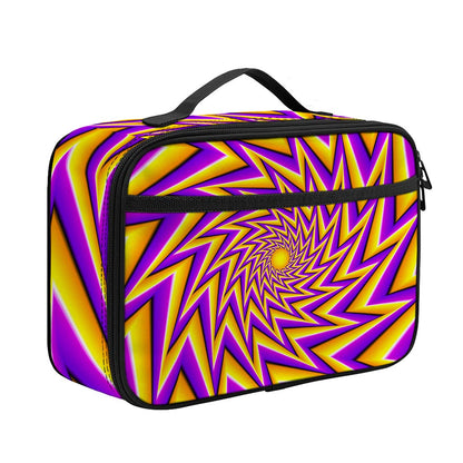 Yellow Big Bang Moving Optical Illusion Portable Lunch Bag