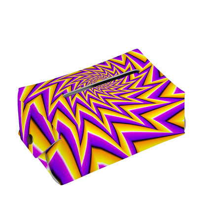 Yellow Big Bang Moving Optical Illusion Rectangle Tissue Box Cover
