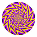 Yellow Big Bang Moving Optical Illusion Round Blanket
