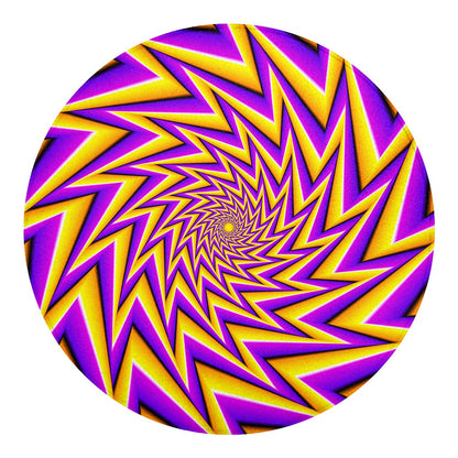 Yellow Big Bang Moving Optical Illusion Round Blanket
