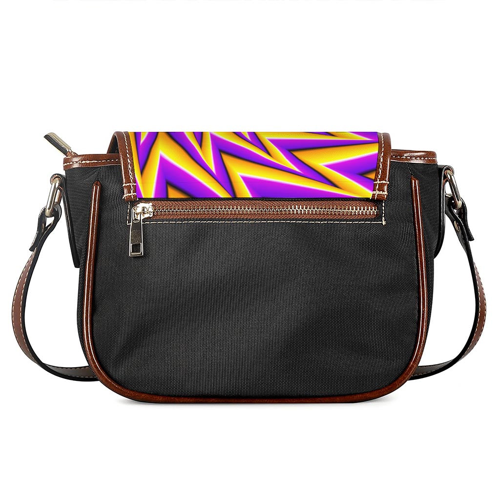 Yellow Big Bang Moving Optical Illusion Saddle Bag