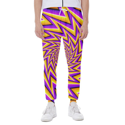 Yellow Big Bang Moving Optical Illusion Scuba Joggers