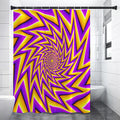 Yellow Big Bang Moving Optical Illusion Shower Curtain