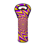 Yellow Big Bang Moving Optical Illusion Single Neoprene Wine Tote